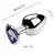Plug Anal De Metal Cristal Coracao Tamanho P,M,G - comprar online