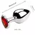 Plug Anal De Metal Cristal Coracao Tamanho P,M,G - loja online