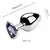 Plug Anal De Metal Cristal Coracao Tamanho P,M,G