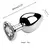 Plug Anal De Metal Cristal Coracao Tamanho P,M,G - EUFHORIA SEX SHOP