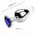 Imagem do Plug Anal De Metal Cristal Coracao Tamanho P,M,G