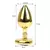 Plug Anal Dourado de Cristal - EUFHORIA SEX SHOP
