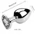 Imagem do Plug Anal De Metal Cristal Coracao Tamanho P,M,G