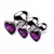 Plug Anal De Metal Cristal Coracao Tamanho P,M,G - comprar online