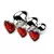 Plug Anal De Metal Cristal Coracao Tamanho P,M,G