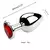 Plug Anal De Metal Cristal Coracao Tamanho P,M,G - loja online
