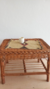 Mesa de mimbre rectangular