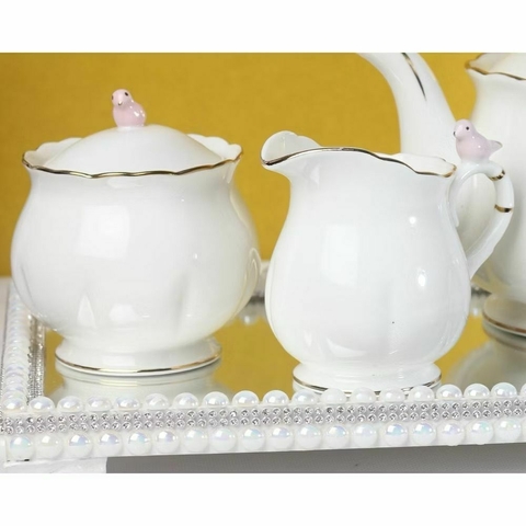 Conjunto Birds de Porcelana 2 Peças – Açucareiro e Leiteira Birds Wolf