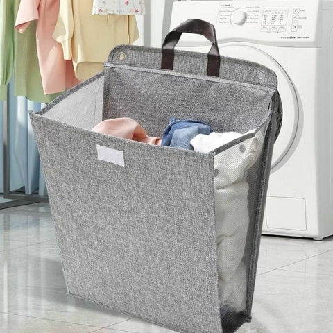 Cesto de Roupa Suja Dobrável com Tampa – Impermeável e Prático