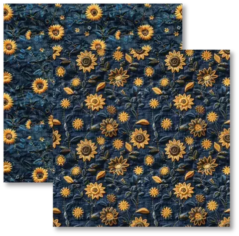 BORDADO JEANS 7 - PAPEL PARA SCRAPBOOK DUPLA FACE