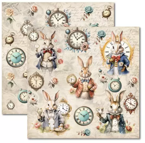 ALICE 5 - PAPEL PARA SCRAPBOOK DUPLA FACE