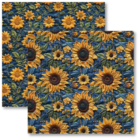 BORDADO JEANS 6 - PAPEL PARA SCRAPBOOK DUPLA FACE