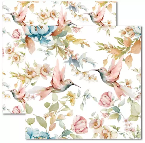 FLORAL 1 - PAPEL PARA SCRAPBOOK DUPLA FACE