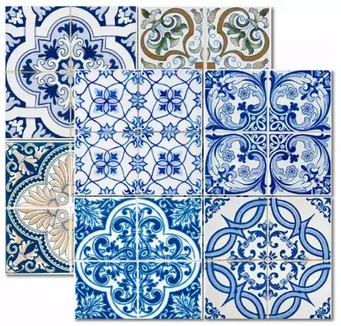 AZULEJO PORTUGUÊS 8 - PAPEL PARA SCRAPBOOK DUPLA FACE