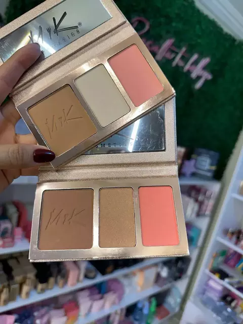 Paleta MYK rubor, contorno e iluminador