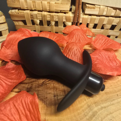 PLUG AVELUDADO COM VIBRO | 10 MODOS DE VIBRAÇÃO - CALENA BOUTIQUE