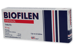 ATENOLOL 28 TABLETAS 50 MG