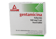 GENTAMICINA 5 AMPOLLETAS 160MG/2 ML