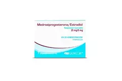 MEDROXIPROGESTERONA / ESTRADIOL SOLUCION INYECTABLE SIN JERINGA 1 AMPOLLETA