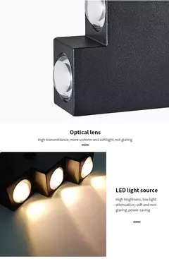 Lámpara de pared LED de aluminio para exteriores - tienda en línea