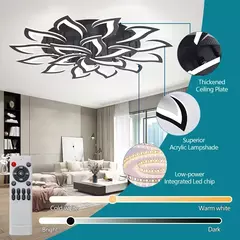 Luz de techo Led para sala de estar, dormitorio, lámpara de techo acrílica mod en internet
