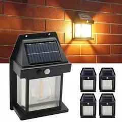 Potente farola LED Solar para exteriores, lámpara Solar impermeable para jardín, patio, camino, decoración de pared, accesorio de iluminación externo
