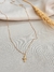 Cordão veneziana 1.37g 60cm + pingente mini cruz lisa 0.32g - OURO 18k