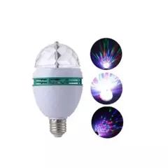 Lâmpada Giratória LED RGB para Festas – Bivolt com Soquete Adaptador E27 | Efeito Estroboscópico Colorido - loja online