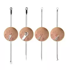 Kit 4 Peças Extrator de Cravos e Espinhas Profissional | Aço Inoxidável | Cuidados com a Pele - comprar online