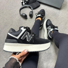 Tênis New Balance Black 574 Plataforma - loja online