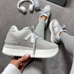 Tênis New Balance Cinza 574 Plataforma