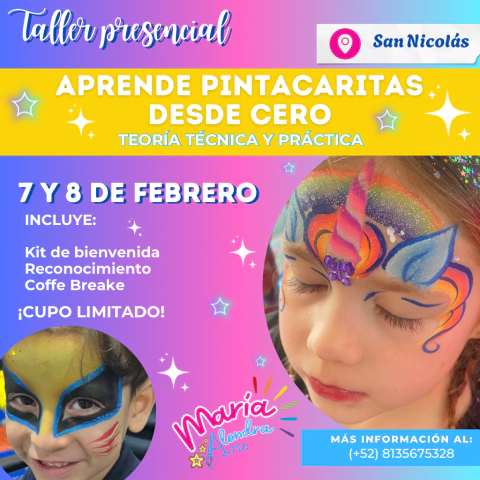 CURSO PRESENCIAL ¡PINTA CARITAS DESDE CERO! PROXIMAMENTE - comprar en línea