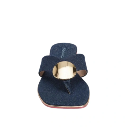 Sandália Rasteira Feminina Jeans Gata Juju San035