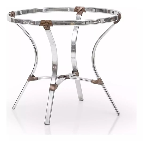 Base de Mesa em Alumínio com Detalhe em Fibra Sintética

