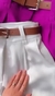 Short Feminino Alfaiataria Social com Cinto Cintura Alta