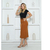 Saia Midi Alfataria Com Cinto Con Fenda Bolso Lateral Moda Evangelica Festa