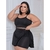 Conjunto short saia e top do slim ao plus size M ao G3 dança academia treino saia com short