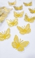 Borboletas de papel laminado com glitter como contorno, ideal para topos de bolo, decoração e outros