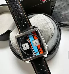 TAG Heuer Monaco Skeleton Chronograph – Blue Edition-First Line Quality on internet