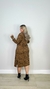 VESTIDO MALHA MIDI COM FENDA LATERAL MANGA LONGA - loja online