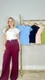 BLUSA DE MALHA MANGA CURTA COM BORDADO