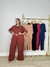 CONJUNTO CALÇA PANTALONA COM BOLSOS LATERAIS E BLUSA MANGA 3/4 MULLET