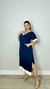 VESTIDO LONGO DECOTE V COM DETALHES BRANCO NA BARRA