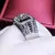 Anel masculino estilo clássico de negócios, com cristal, perfeito para moda e festas - loja online