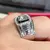 Anel masculino estilo clássico de negócios, com cristal, perfeito para moda e festas - TruMen