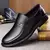 Sapato social masculino de couro estilo mocassim