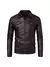 Imagem do Jaqueta masculina de couro estilo motociclista 2025, com modelagem slim-fit