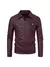 Jaqueta masculina de couro estilo motociclista 2025, com modelagem slim-fit - loja online