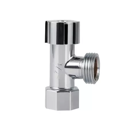 Llave lavadora plástica cromada Gricol