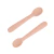 Kit Com Duas Colheres de Silicone - Rosa Blush - Bup Baby